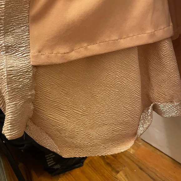 One shoulder Calvin Klein dress with slit *GOLD - Picture 11 of 13